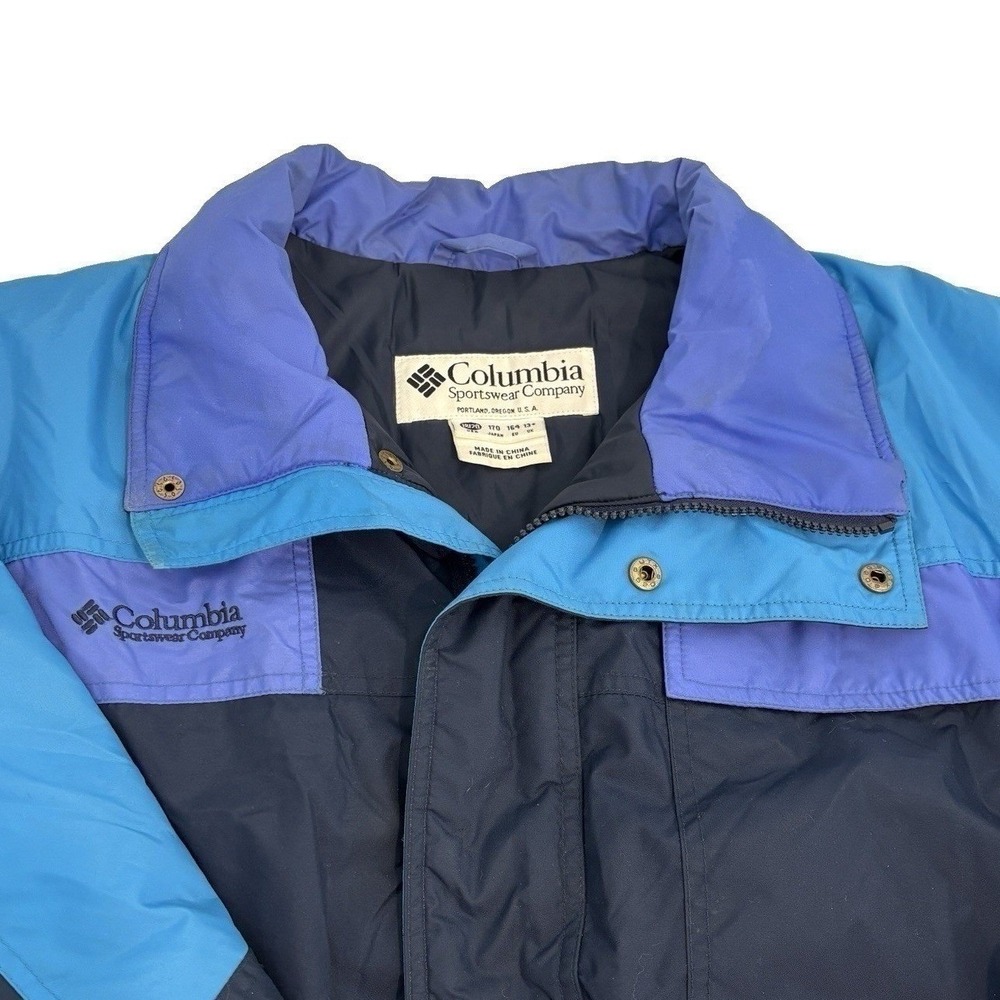 Columbia Insulated Ski Snowboard Jacket Youth Boys 18 20 Blue Zip Up Coat Parka